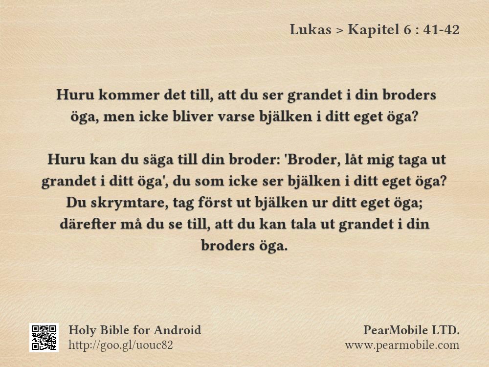 Lukas, Kapitel 6:41-42